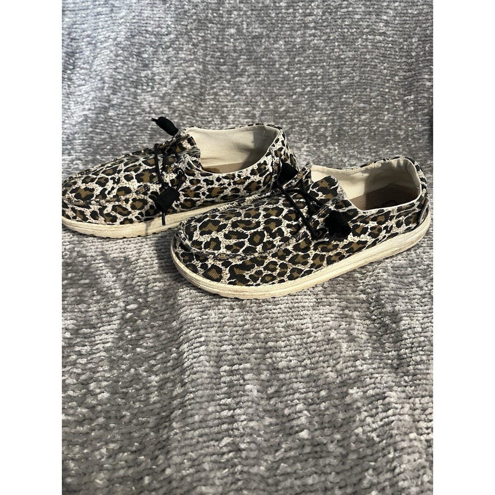 Hey Dude Wendy Cheetah Leopard Print Slip On Shoes Womens Size 7 Casual - Picture 2 of 10